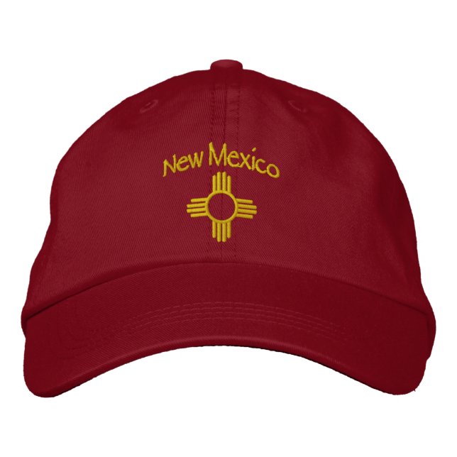 Casquette Brodée NOUVEAU MEXIQUE - ZIA (Soleil) (Devant)