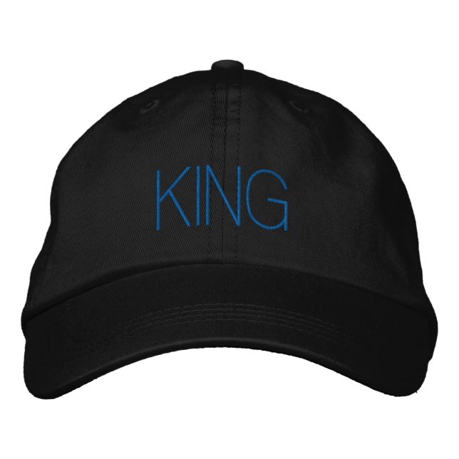 Casquette Brodée Nouveau Nom Imprimé Texte King-Casquette Handsome  (Devant)