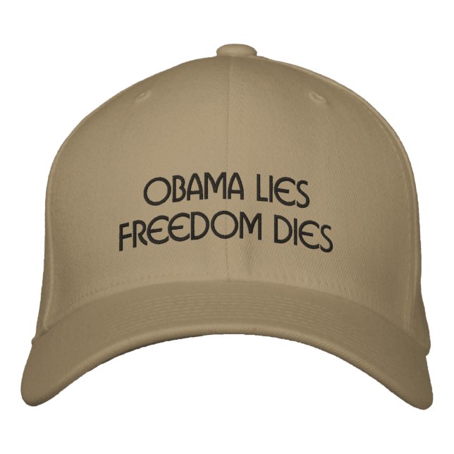 CASQUETTE BRODÉE OBAMA LIESFREEDOM MOURT (Devant)