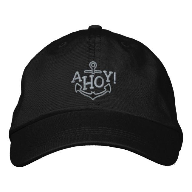 Casquette Brodée OH ! Broderie nautique de salutations (Devant)