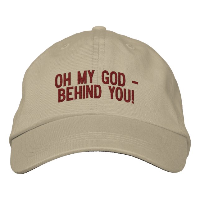 Casquette Brodée "Oh Mon Dieu - Derrière Vous !" (Devant)