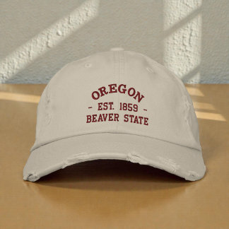 Casquette Brodée Oregon Est 1859 Beaver State Embroidered Cap