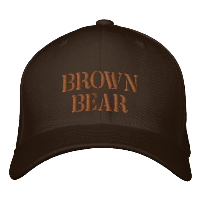 Casquette Brodée Ours brun (Devant)