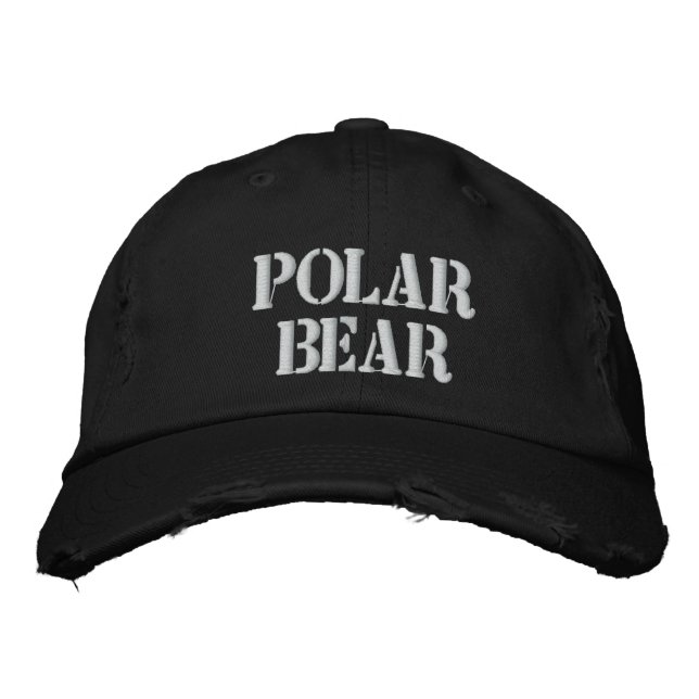 CASQUETTE BRODÉE OURS POLAIRE (Devant)