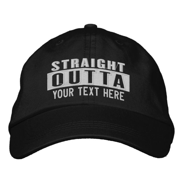 Casquette Brodée Outta droit fait sur commande ajoutent votre (Devant)