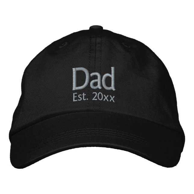 Casquette Brodée Papa Année Est. Modèle de texte (Devant)