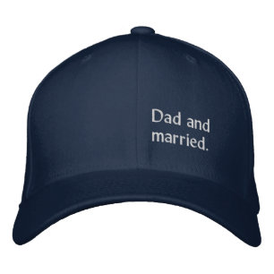 Casquette Brodée Papa et marié. Broderie blanche pour hommes