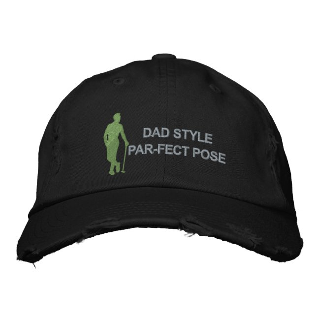 Casquette Brodée Papa Style Par-Fect Pose Golf Moderne (Devant)