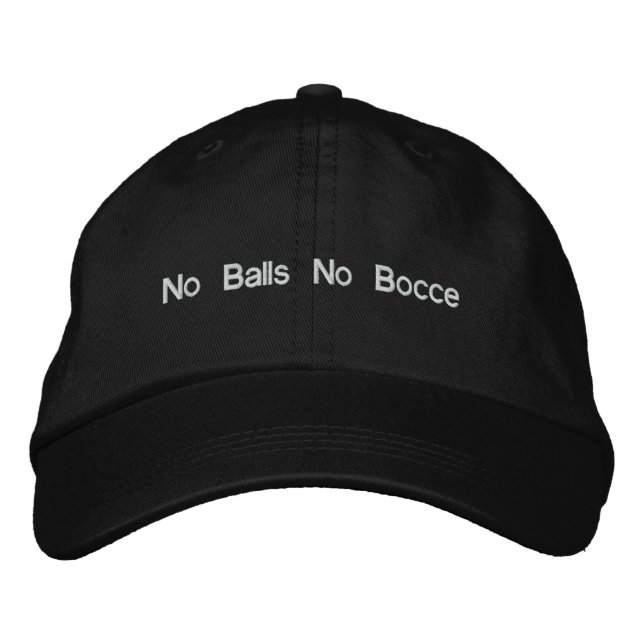 Casquette Brodée Pas De Boules Pas De Bocce (Devant)