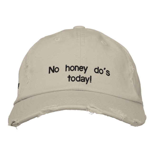 Casquette Brodée Pas de miel aujourd'hui ! (Devant)