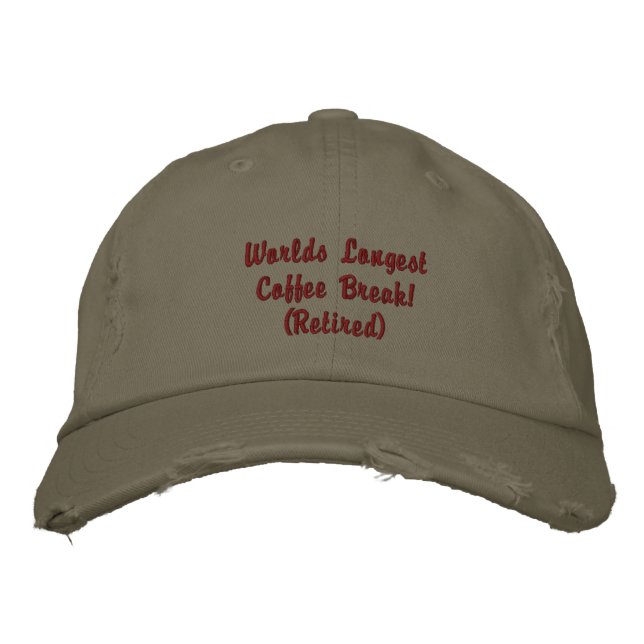 Casquette Brodée Pause café - Nouveau cadeau retraite (Devant)