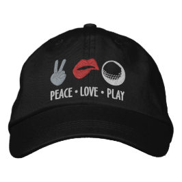 Casquette Brodée Peace Love Golf