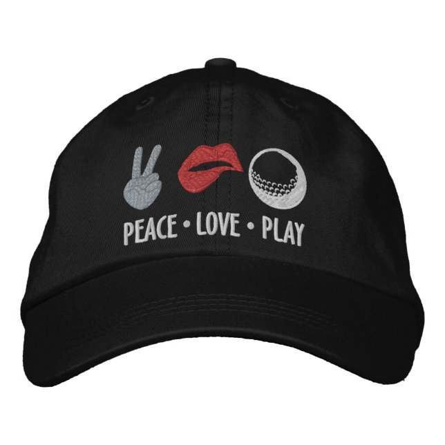 Casquette Brodée Peace Love Golf (Devant)