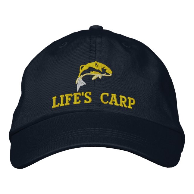 Casquette Brodée Pêche à la carpe amusante (Devant)