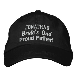 Casquette Brodée Père de la mariée Nom personnalisé NOIR