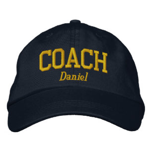 Casquette Brodée Personalized Coach in Golden Yellow