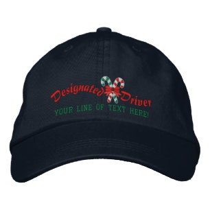 Casquette Brodée Personalized Holiday Designated Driver Candy Canes