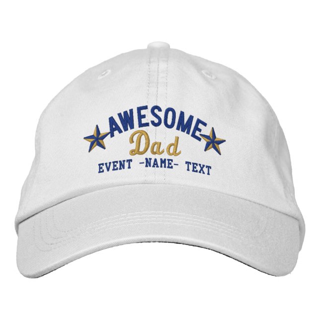 Casquette Brodée Personalized Your Nom Awesome Dad Embroidery (Devant)