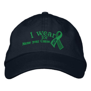 Casquette Brodée Personnalisé Green Hope Ribbon Sensibilisation Vot
