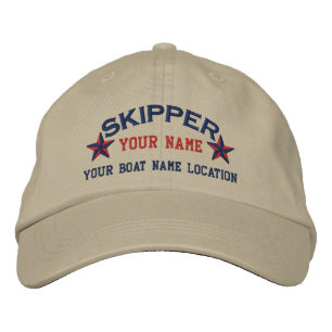 Casquette Brodée Personnalisé naviguant des étoiles de capitaine
