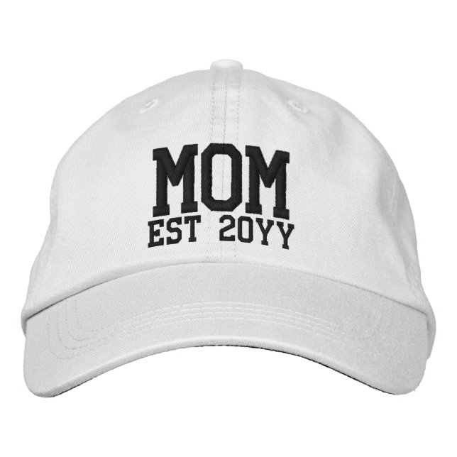 Casquette Brodée Personnalisé Nouvelle Maman Etablie Mère Est Année (Devant)