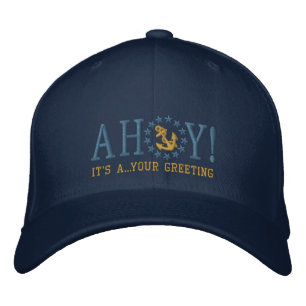 Casquette Brodée Personnalisé OH ! Broderie nautique de salutation