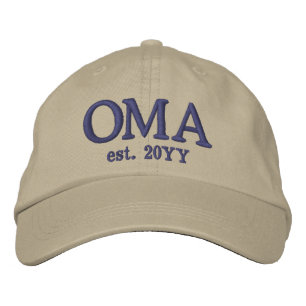 Casquette Brodée Personnalisé Oma Est.   Cadeaux pour grand-mère