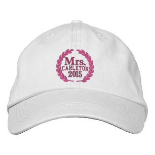 Casquette Brodée Personnalisé Votre Nom Année pour Mme Broderie