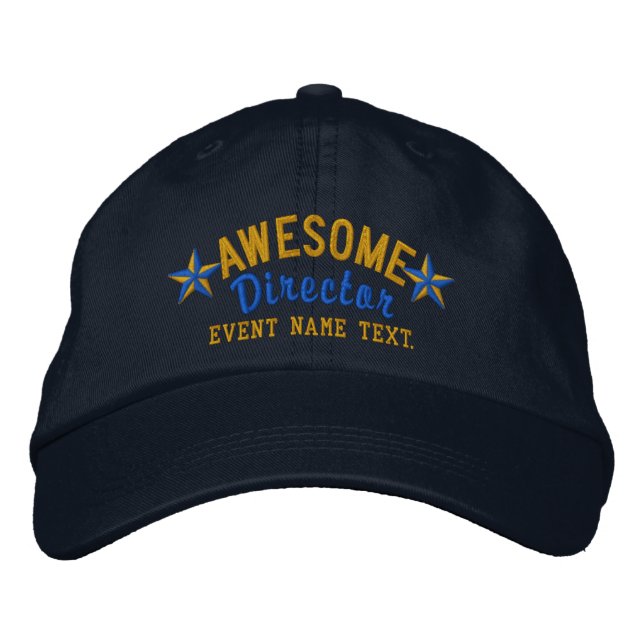 Casquette Brodée Personnalisé Votre Nom Awesome Directeur Broderie (Devant)