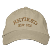 Casquette brodée personnalisée année de départ à l