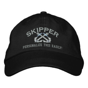 Casquette Brodée Personnaliser Ce Nom Emplacement Skipper Nautique