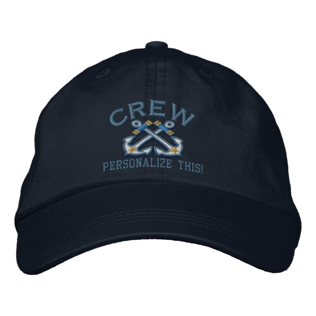 Casquette Brodée Personnaliser Ce Nom Location Crew Nautical (Devant)