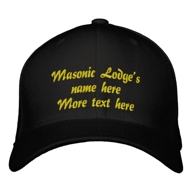 Casquette Brodée Personnaliser Initiales Masonic Lodge (Devant)