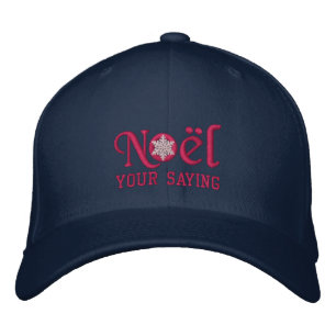 Casquette Brodée Personnalité de Noel Snowflake Girly Pink