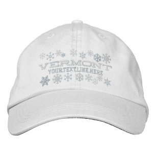 Casquette Brodée Personnalité du Vermont Winter Snowflakes