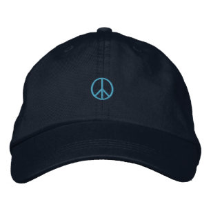 Casquette Brodée Petit Symbole de Paix Bleu