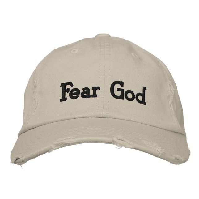 Casquette Brodée Peur Dieu (Devant)