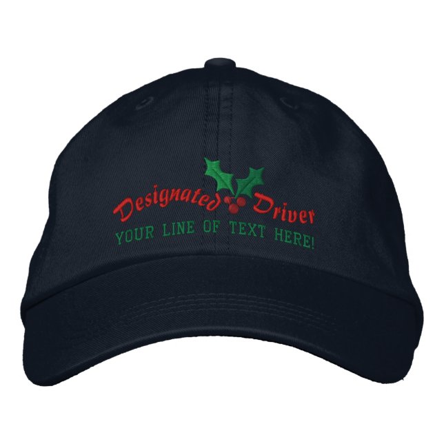 Casquette Brodée Pilote désigné pour les vacances personnalisées (Devant)