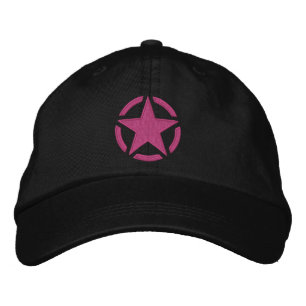 Casquette Brodée Pochoir d'étoile décalque vintage broderie stylée