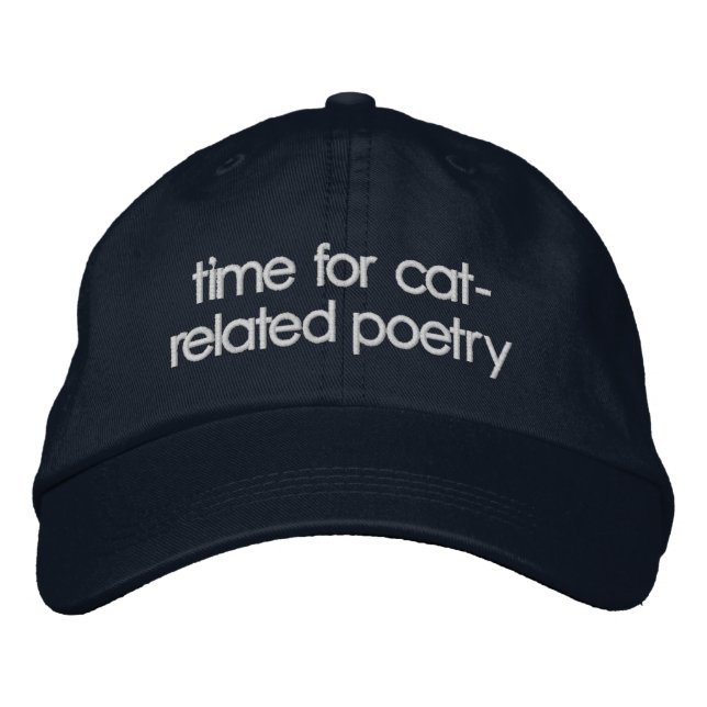 Casquette Brodée poète de chat (Devant)