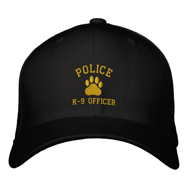 Casquette Brodée POLICE, officier K-9 (Devant)