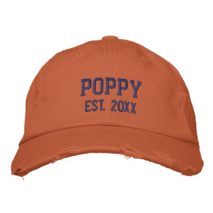Casquette Brodée Poppy Est Établi Personnalisé