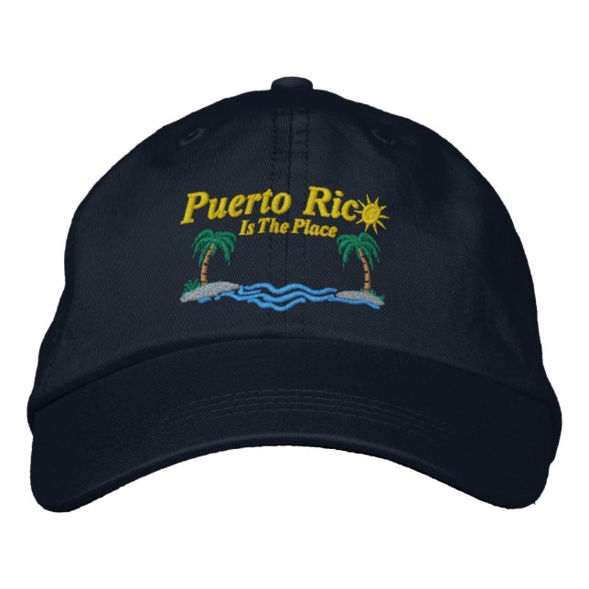 Casquette Brodée Porto Rico Est Le Lieu (Devant)