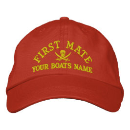 Casquette Brodée Premier matelot de pirate personnalisé