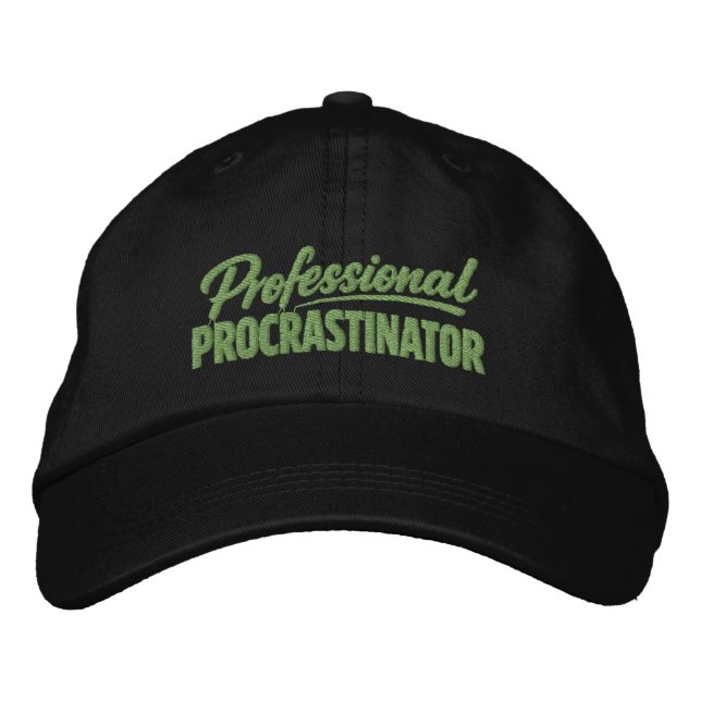 Casquette Brodée Professional Procrastinator Funny Humor (Devant)