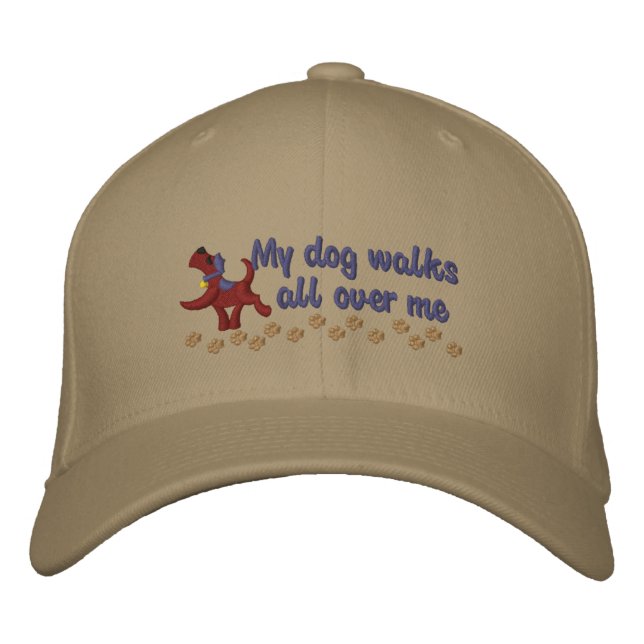Casquette Brodée Promenade de chiens (Devant)