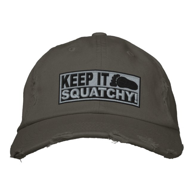 Casquette Brodée Purple *EMBROIDEUR* Gardez-Le Squatché ! - Bobo (Devant)