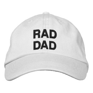 Casquette Brodée Rad Papa blanc & noir personnalisé personnalisé mo