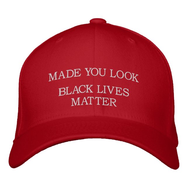CASQUETTE BRODÉE REGARDEZ-VOUS - LA VIE NOIRE EST IMPORTANTE CASQUE (Devant)