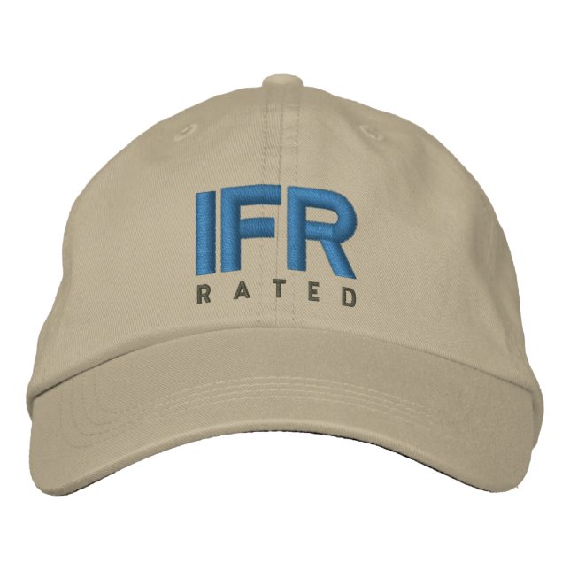 Casquette Brodée Règles de vol aux instruments IFR évaluées (Devant)